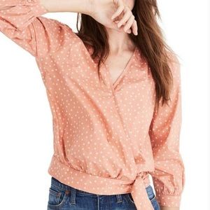 Madewell Wrap Top in Star Scatter M